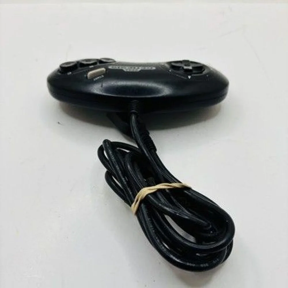 OEM Black Original SEGA Genesis 3 Button Wired MD Controller 1650 - FOR PARTS